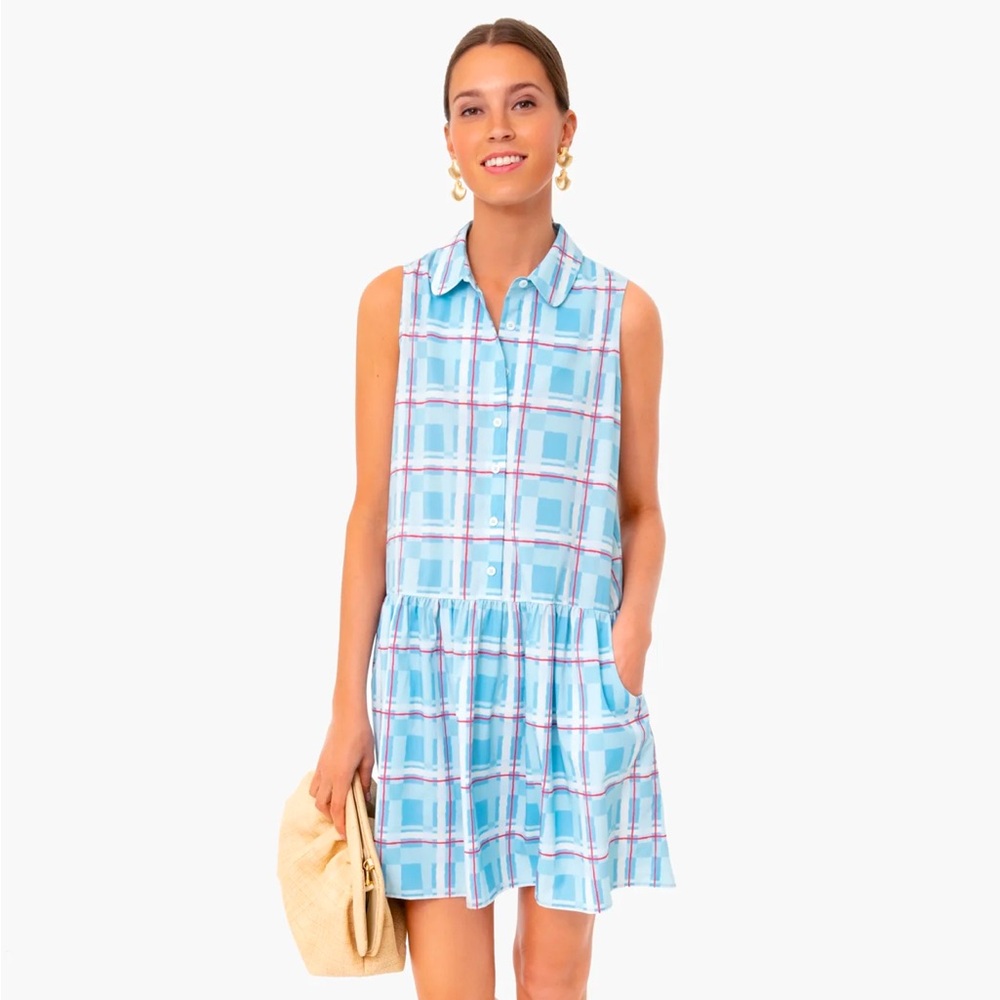 Tuckernuck Westport Trellis Sleeveless Hayes Shirt Dress